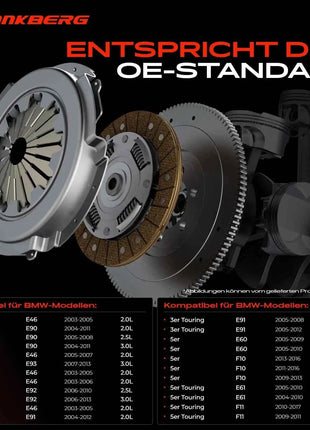 Kit Frizione Frankberg 1x per BMW Serie 1 E87, Serie 3 E46 E90, Serie 3 Cabrio E46 E93 E46 E92 E46 E91 E60 F11 E63 E64 E84 E83 21517564027