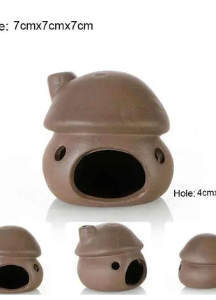 Ceramic House Fish Tank Aquarium Decoration Fish Shrimps Shelter House Pottery Scorpion House Canister Simulation Stone Ornament