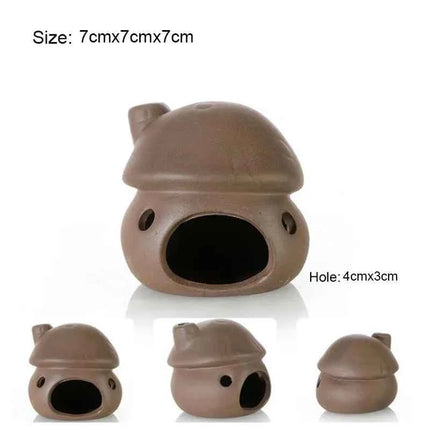 Ceramic House Fish Tank Aquarium Decoration Fish Shrimps Shelter House Pottery Scorpion House Canister Simulation Stone Ornament