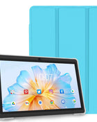 Pritom Tablet PC da 7 pollici, Android 13 Quad Core, 4 GB (2+2 GB virtuale) RAM 32 GB ROM, WiFi, doppia fotocamera, USB C, con custodia in pelle