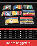 127/328/750 Pcs Heat Shrink Tubing Kit 2:1 Wire Shrinkable Tube Heat Shrink Wire Connect Cover Protection Sleeves