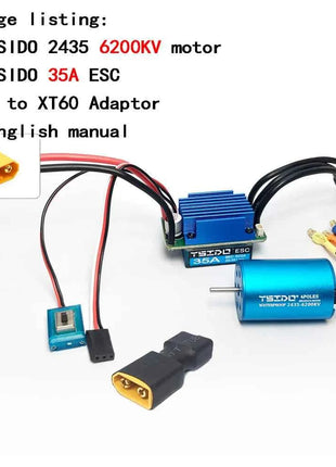 2435/2440/2838/2847 Brushless Motor 35A/45A ESC Combo for Wltoys 124016 Remo Hobby XLH Timaya Redcat 1/12 1/14 1/16 RC Boat Car