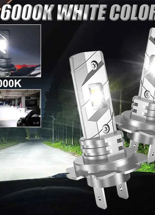 Turbo 2PCS H7 LED Canbus 1:1 Mini Car Lights 5570 CSP Cut-off Line Hi/Lo Beam 12V 24V Fanless T10 Bulbs 6000K White Led Headlamp