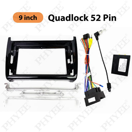 Telaio pannello radio per VW Polo 2012 a 2017, adattatore cablaggio quadlock, decodificatore CAN Bus, per multimediale Android 16 pin 9"