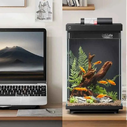 NEW XIAOMI Smart Desktop Fish Tank 10L Remote Feeding Via APP Professional Filtration System Work With Mi Home