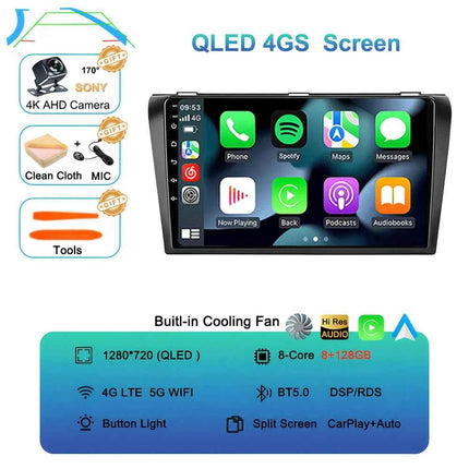 Android 16  video Player Car Radio For Mazda 3 2004 - 2009 2din with BOSE Multimedia Carplay Stereo GPS Head Unit WIFI+4G