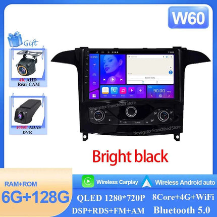Car Radio Carplay Android 16 For Ford S Max S-MAX 2006-2015 For Ford Galaxy 2014 Bright black Auto Stereo Multimedia Player DPS