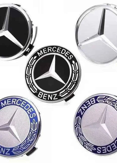 Set di 4 Coprimozzi da 75mm per Mercedes-Benz AMG W203 W206 W220 W205 W211 W212, Coperture per Cerchioni con Emblema Benz