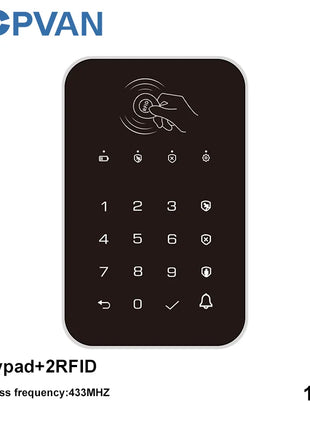 CPVAN Wireless WiFi Tuya Sistema di allarme domestico intelligente Antifurto domestico Allarme di protezione di sicurezza Kit fai da te Allarme Batteria incorporata da 5000 mAh