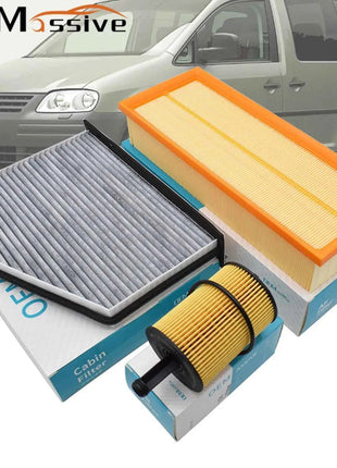 Auto Polline Cabina Filtro Olio Aria Per VW Caddy 2K 2010 2009 2008 2007 2006 2005 BLS BMM BJB BSU 1.9 2.0 TDI 1968CC 1896CC Motore