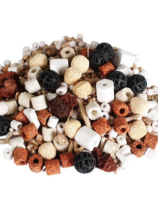 250g/bag Aquarium Filter Media Activated Carbon Ceramic Ring Aquarium Bio Ball Filter Water Quality Fish Tank Filter Accessories