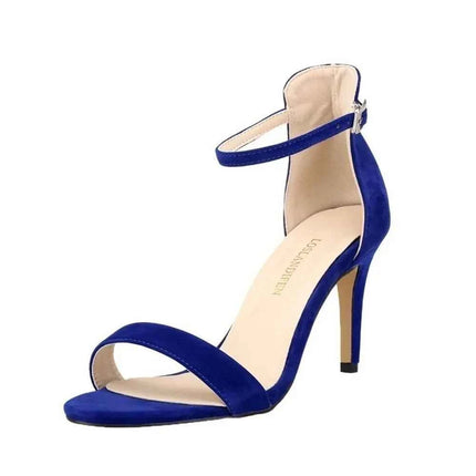 Nuove Scarpe da Donna Sexy con Tacco Alto 9cm, Sandali Estivi con Cinturino alla Caviglia, Scarpe da Festa e Matrimonio Rosse