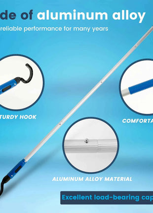 Gancio per palo per pulizia piscina robot Gancio per recupero piscina in plastica staccabile Accessori per gancio per palo telescopico per robot aspirapolvere per piscina
