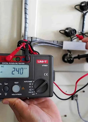 UNI-T UT582+ Digital RCD (ELCB) Tester AUTO RAMP Leakage Circuit Breaker Meter with Mis-Operation Buzzer