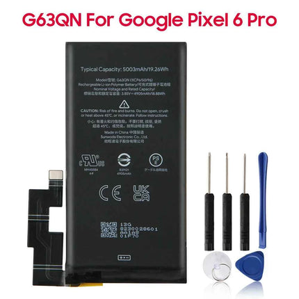 Original Replacement Battery For Google Pixel6 Pro Pixel 6 Pro 6A Pixel6A GMSB3 G63QN GLU7G Genuine Phone Battery