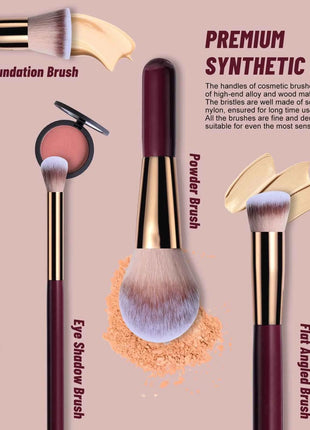 14 PCS Makeup Brush Set With Illuminated Mirror Portable Short Handle LED Light USB Rechargeable Makeup Brushes Kit