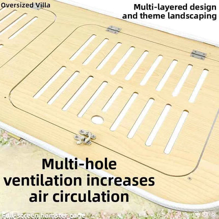 80cm Hamster Cage Large Spacious Habitat for Syrian Dwarf Hamsters Luxury Modular Acrylic Rodent Mansion Deluxe Pet Enclosure