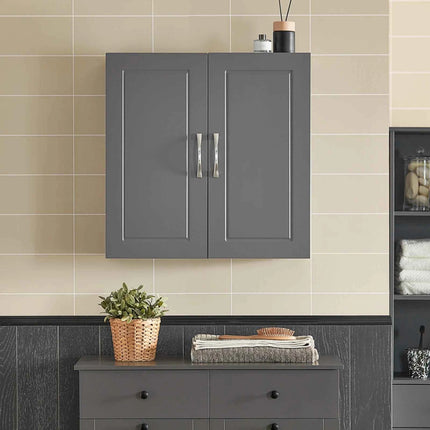 SoBuy FRG231 Hanging wardrobe Bath wardrobe with Two Doors Kitchen wardrobe Medicine wardrobe Closet Bathroom furniture