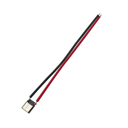 2/5/10 Pezzi Connettore USB Tipo C 10cm a 2 Pin Maschio e Femmina per Saldatura, Presa di Ricarica USB-C per Porte di Ricarica di Telefoni Cellulari