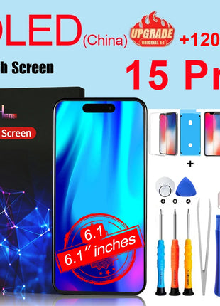 PINZHENG Schermo di alta qualità INCELL LCD OLED per iPhone 14 Pro 15 Plus 13 Pro Max Display per sostituzione iPhone con strumenti