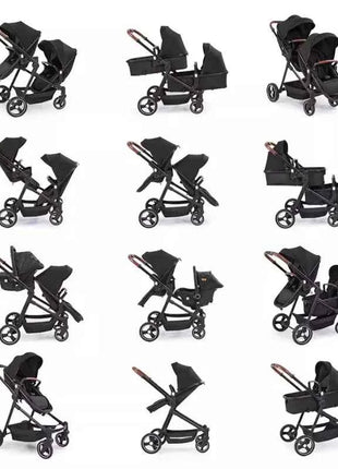 2025 New Foldable, Multifunctional Twin Stroller That Can Be Disassembled Into A Lightweight Baby Bike. Shipping Within The EU