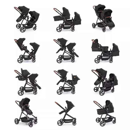 2025 New Foldable, Multifunctional Twin Stroller That Can Be Disassembled Into A Lightweight Baby Bike. Shipping Within The EU