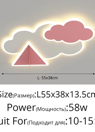 Lampada da Soffitto LED Moderna per Cameretta Bambini, Illuminazione Creativa per Camera da Letto, Decorazione per Soggiorno, Lampadario per Bambini e Bambine