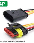 5/20/100sets HID Waterproof Connectors 1/2/3/4/5/6 Pin Car Electrical Wire Connector Plug Truck Harness with 15CM Wire Cable