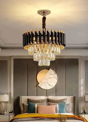 Lampada a sospensione in cristallo di lusso Lustro Decorazioni per la casa Lampadario a soffitto Sala da pranzo moderna Cucina Camera da letto Soggiorno Luci a sospensione
