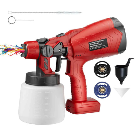 Cordless Paint Spray Gun For Makita For Dewalt For Milwaukee For Bosch 18V Battery Electric Rechargeable Sprayer Power Tool