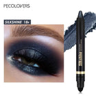 PECOLOVERS Champagne Brown Metallic Eyeshadow Stick - Waterproof, Long-Lasting Glitter Highlighter & Brightening Pencil Crayon