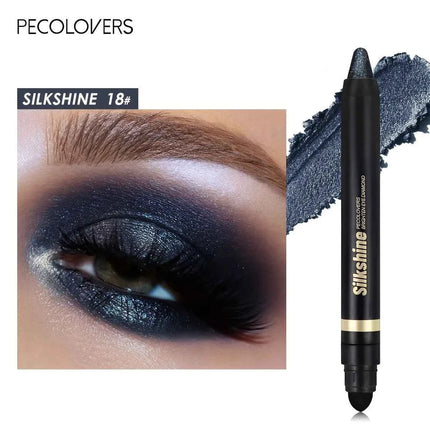PECOLOVERS Champagne Brown Metallic Eyeshadow Stick - Waterproof, Long-Lasting Glitter Highlighter & Brightening Pencil Crayon