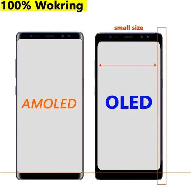 Display AMOLED per SAMSUNG Galaxy S9 G960 Display Touch Screen Digitizer Assembly G960F/DS OLED LCD con sostituzione del telaio