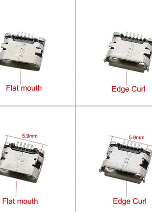 10 Pezzi Connettore Micro USB 5 Pin, Porta di Ricarica SMD SMT per Telefoni Android, Presa Dati e Ricarica, Adattatore per Riparazioni Fai-da-Te