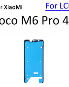 For Xiaomi Poco F5 F6 M6 X6 Pro Mi Civi 1S 2 3 4G LCD Display Back Cover Housing Sticker Tape Adhesive Parts