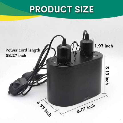 Lampshade for Reptile UVB/UVA Heat Calcium Lamp Bulb for Turtle Lizard Snake Lguanas Feeding Box E26/E27 Energy Saving Light