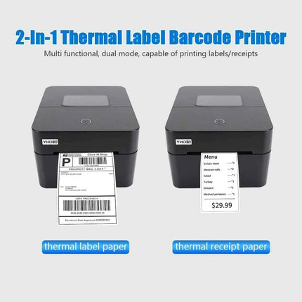YHDAA 4 Inch Thermal Shipping Label Printer, Support Receipt Printing Waybill Printer 4x6, USB/WIFI/BT Connection Optional