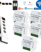 Smart WiFi RF Wireless Curtain Switch Module 433 MHz 5 in 1 Remote Control, 110V 220V 240V for Tuya Alexa Roller Shutter Garage