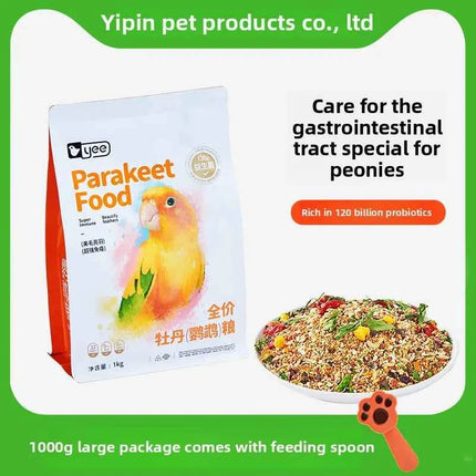 YEE Professional Parrot Food-Nutrient-Rich Pellet Blend for African Greys,Caiques&Conures|Fortified with Nuts,Fruits&Probiotics