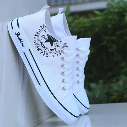 Scarpe da uomo in tela traspirante, offerta imperdibile della stagione, nuove, estive, di tendenza, casual, sportive, per studenti, con fondo piatto e punta tonda.