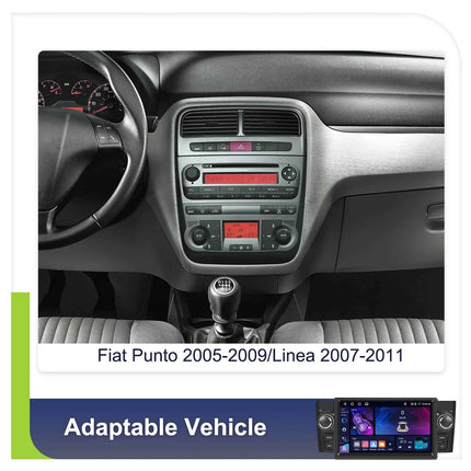 Podofo 4+64G Carplay Android Car Multimedia Player For FIAT Punto 2005-2009 Linea 2007-2011 Android Auto Autoradio GPS BT FM/RDS