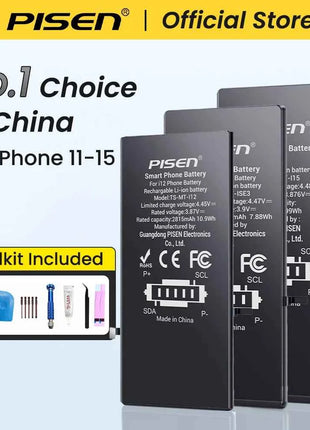PISEN Phone Battery For iPhone 11 12 13 14 15 Mini Pro Max Plus SE2 SE3 Matches Original Capacity 0 Cycles Battery Replacement