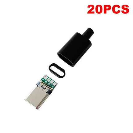 10pcs Type C usb3.1 3A fast charging USB Connectors Male Jack Tail Plug Electric Terminals welding DIY data cable accessories