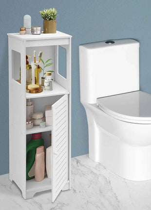 Bathroom Storage Cabinet White PVC Cupboard Shelf 28*25*90cm Tissue Storage Rack Organizer Bathroom Toilet Furniture