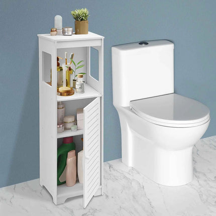 Bathroom Storage Cabinet White PVC Cupboard Shelf 28*25*90cm Tissue Storage Rack Organizer Bathroom Toilet Furniture