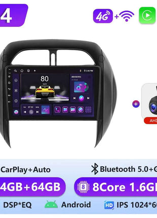 Podofo 6+128G Wireless CarPlay Android Auto Radio for Toyota RAV4 2003-2005(LHD) Car Multimedia Player GPS WIFI 2 Din Autoradio
