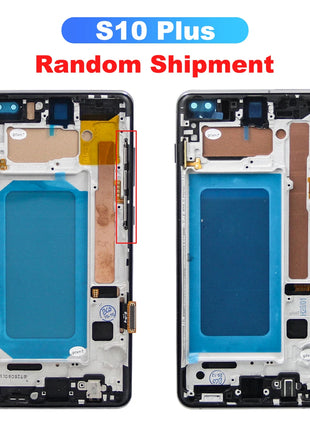 TFT con cornice per Samsung S10 Plus S10 + G975F Display LCD Touch Screen digitale per Samsung S10 G973F Parti di ricambio per schermo