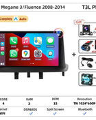 Srnubi Car Radio For Renault Megane 3 Fluence Samsung SM3 2008-2014 Multimedia Player Carplay Android Auto Autoradio Navigatore