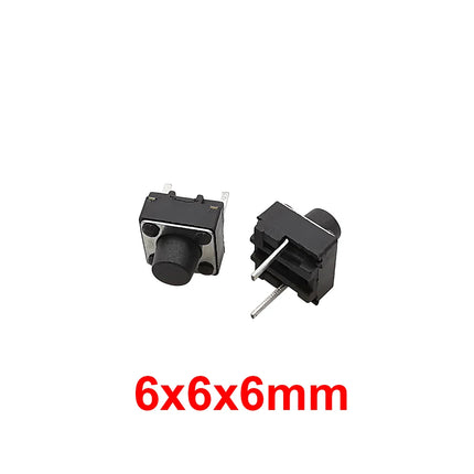 50 Pz 6x6mm Interruttore a pulsante tattile 6*6mm 2 Pin Mini PCB Interruttori tattili momentanei Altezza 5mm 6mm 7mm 8mm 9mm