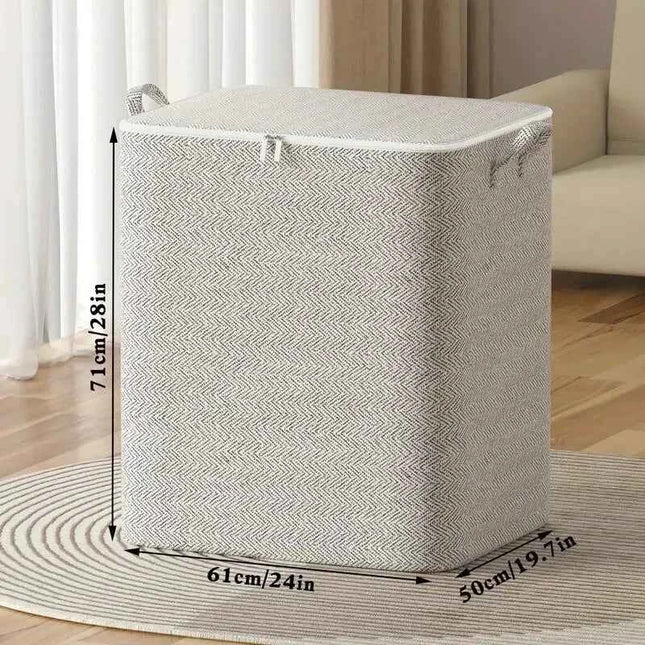 1pc Household Large Capacity Storage Bag Non-woven Material, Closet Wardrobe Organizer Can Be Used For Quilt Clothing, Toys